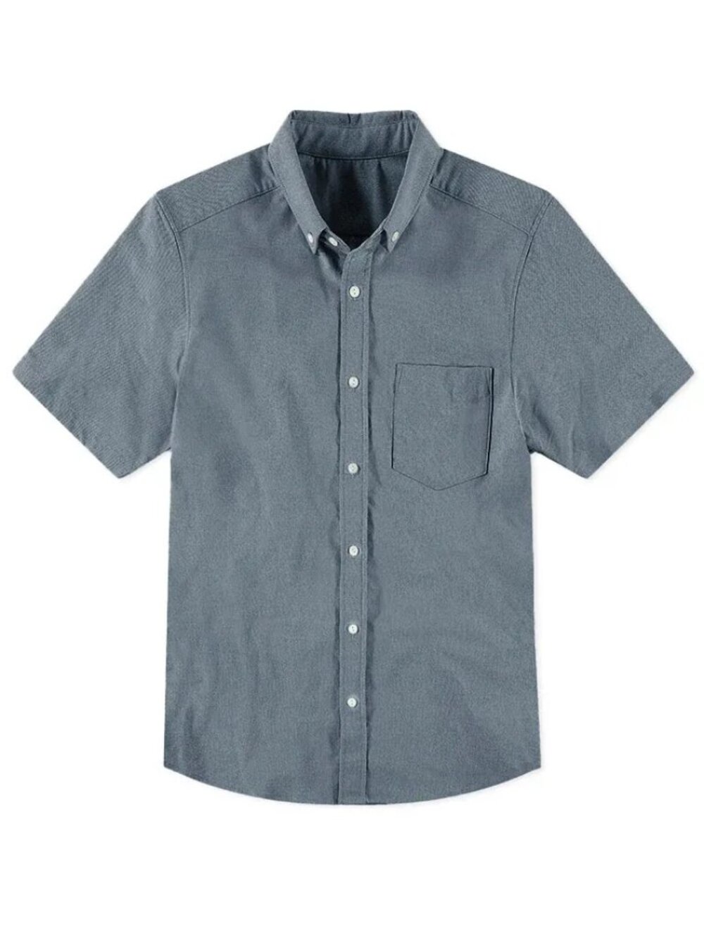 Olivers Blue Grey Short Sleeve Button Up